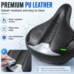 Adjustable Air Cushion Bike Saddle Wide Comfort Shock Absorbing Seat