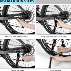 Adjustable Alloy Rear Mount Kickstand for 22"-28" Bikes