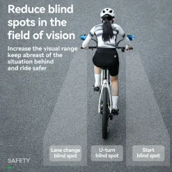Adjustable Handlebar Bike Rearview Mirror Mirror with Anti-Glare Glass