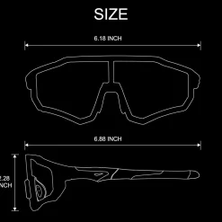 Aerodynamic Windproof Photochromic Cycling Sunglasses