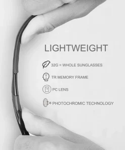 Aerodynamic Windproof Photochromic Cycling Sunglasses