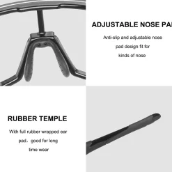 Aerodynamic Windproof Photochromic Cycling Sunglasses