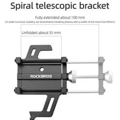 Aluminum Alloy Phone Mount Fits 2.2–3.7 in Wide
