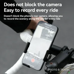 Aluminum Anti-Shake Cell Bike Phone Holder, Motorcycle Phone Mount for 2.56–3.74"
