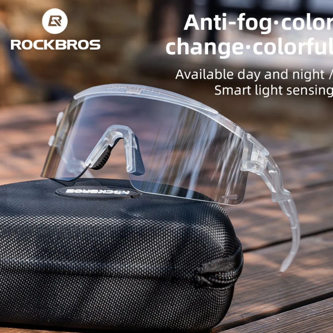 Anti-Fog Photochromic Mountain Bike Glasses
