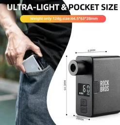 AS1 Pro Mini Electric Air Bike Tire Pump 120PSI