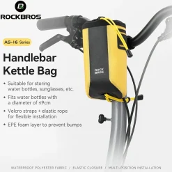 AS-162 100% Waterproof Water Bottle Handlebar Bag 1L