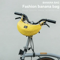 Banana Bike Handlebar Bag, Lightweight Crossbody Cycling Bag 1.8L