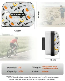 Bicycle Handlebar Bag Waterproof Hard Shell for Folding Bike