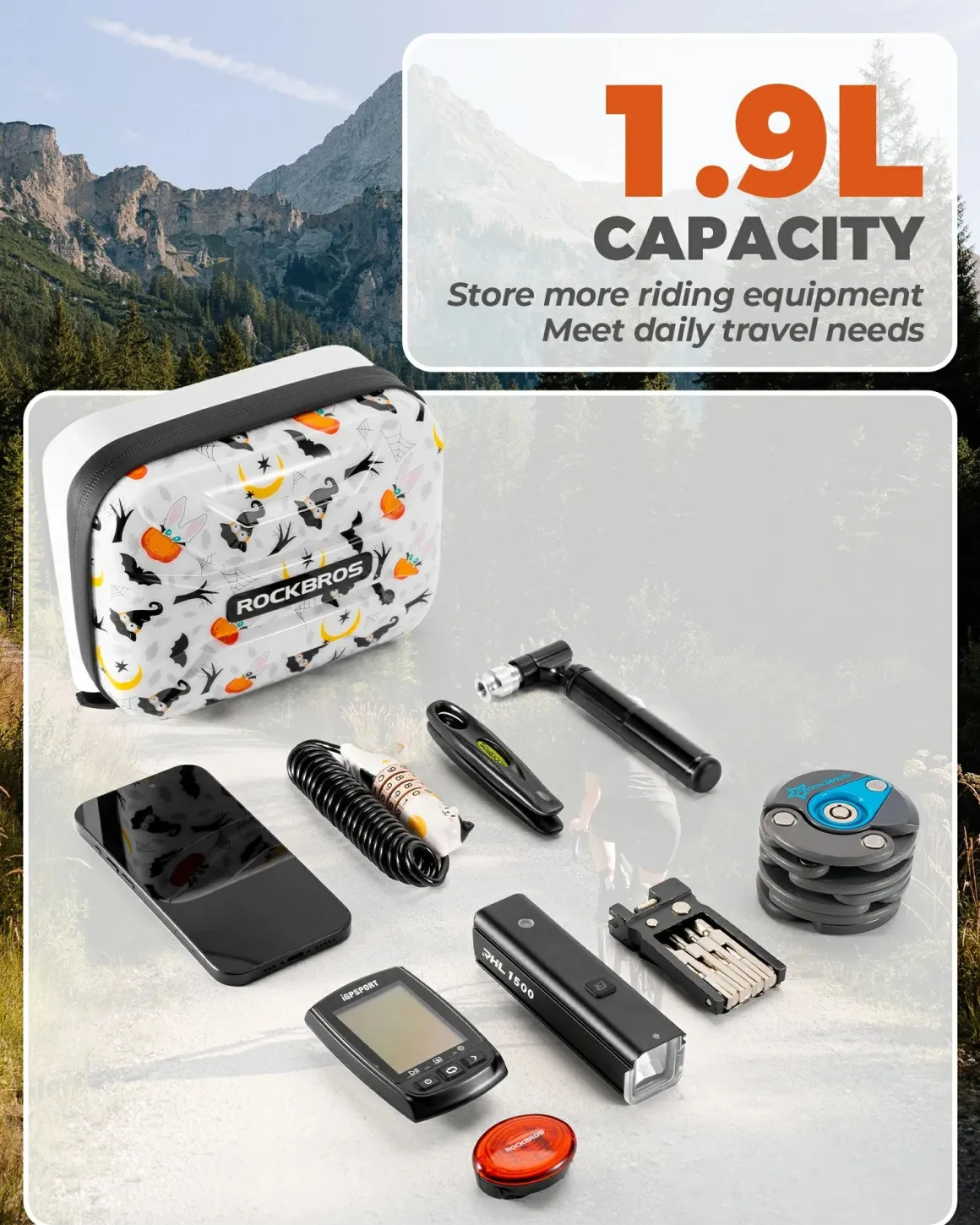 Bicycle Handlebar Bag Waterproof Hard Shell for Folding Bike