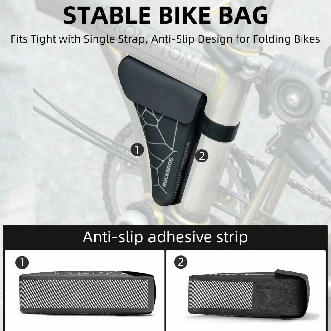 Bike Frame Storage Bag, Waterproof Bicycle Triangle Pouch