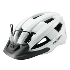 Bike Helmet with Photochromic Visor USB Rechargeable Tail Light