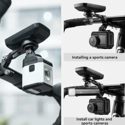 Bike Mount Extension Base for Bike Computer, Light & Action Camera