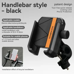 Bike Phone Holder Half Wrap Anti-Overload for 4.7-7.2''