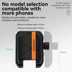 Bike Phone Holder Half Wrap Anti-Overload for 4.7-7.2''