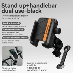 Bike Phone Holder Half Wrap Anti-Overload for 4.7-7.2''