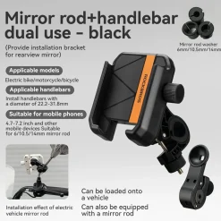Bike Phone Holder Half Wrap Anti-Overload for 4.7-7.2''