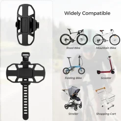 Bike Phone Mount Silicone Quick-Release
