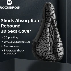 Bike Seat Cover 3D Printed Shock Absorption Cushion Pad