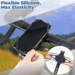 Bike Stem Phone Mount for Mountain & Road Bike 4-7 Inch