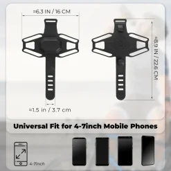 Bike Stem Phone Mount for Mountain & Road Bike 4-7 Inch