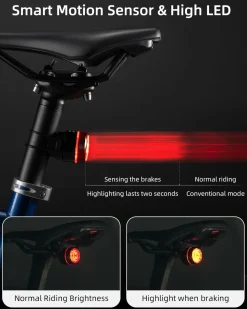Bike Tail Light Brake Sense USB-C