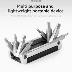 Bike Tool 8 in 1 Alloy Repair Kit with Tire Repair Strips