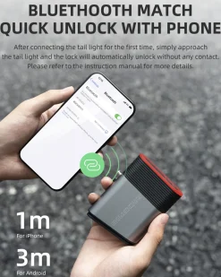 Bluetooth Lock Light Brake Sense Diurnal Light