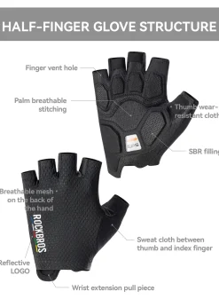 Breathable Anti-Slip Half Finger Cycling Gloves | ROAD TO SKY
