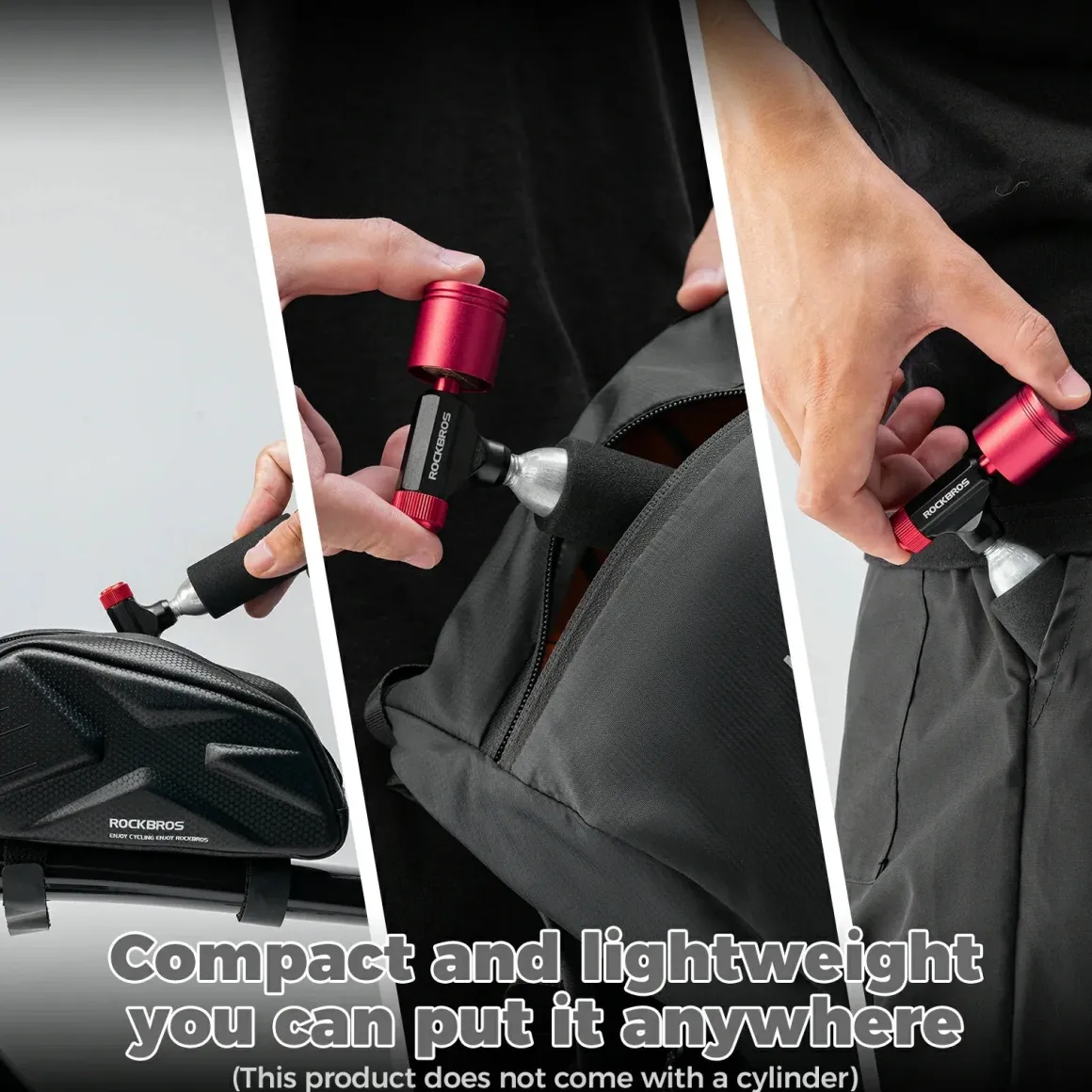 CO2 Bike Tire Inflator with Pressure Gauge for Presta & Schrader Valves