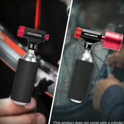CO2 Bike Tire Inflator with Pressure Gauge for Presta & Schrader Valves