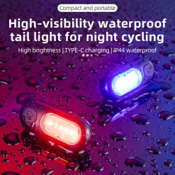COB Mini Tail Light USB Dual Light Colors