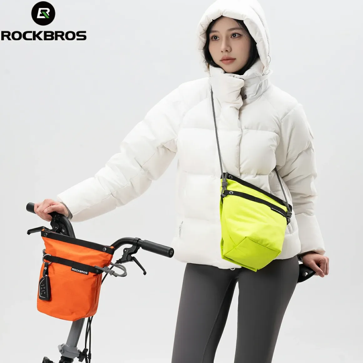Convertible Bike Front Bag – Expandable Nylon Handlebar Crossbody Bag