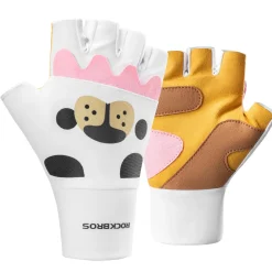 Cute Kids Half-Finger Cycling Gloves Non-Slip Padded Unisex