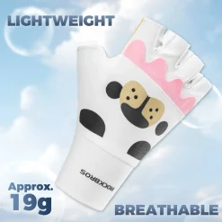 Cute Kids Half-Finger Cycling Gloves Non-Slip Padded Unisex