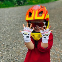 Cute Kids Half-Finger Cycling Gloves Non-Slip Padded Unisex