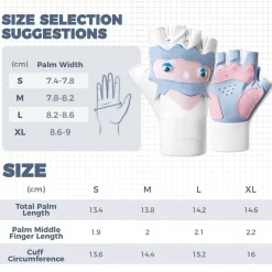 Cute Kids Half-Finger Cycling Gloves Non-Slip Padded Unisex
