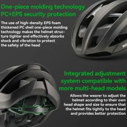 Cycling Helmet Bionic Support Antibacterial Liner Adjustable Fit