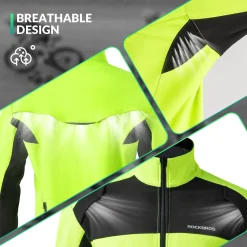 Cycling Jacket Pants Winter Suit Fluorescent Green
