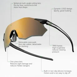 Durable Polarized Cycling Sunglasses with UV400 Protection