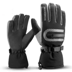 Fleece-Lined Thickened Full Finger Double-Layer Ski Gloves