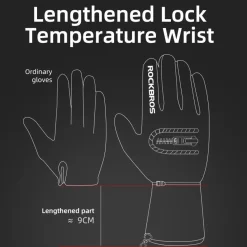 Fleece-Lined Thickened Full Finger Double-Layer Ski Gloves