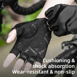 Flocked Half Finger Cycling Gloves
