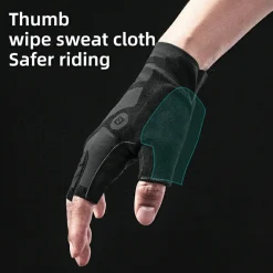 Flocked Half Finger Cycling Gloves