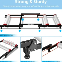 Foldable Adjustable Bike Rollers with Resistance for Indoor Exercise
