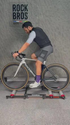 Foldable Adjustable Bike Rollers with Resistance for Indoor Exercise