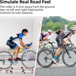 Foldable Adjustable Bike Rollers with Resistance for Indoor Exercise