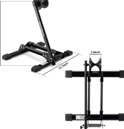 Foldable Carbon Steel Floor Bike Stand for 20"-29" Wheels