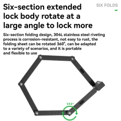 Folding Bike Lock ART Certified High-Security