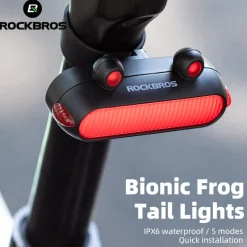 Frog Tail Light USB 6 Modes Brake Light